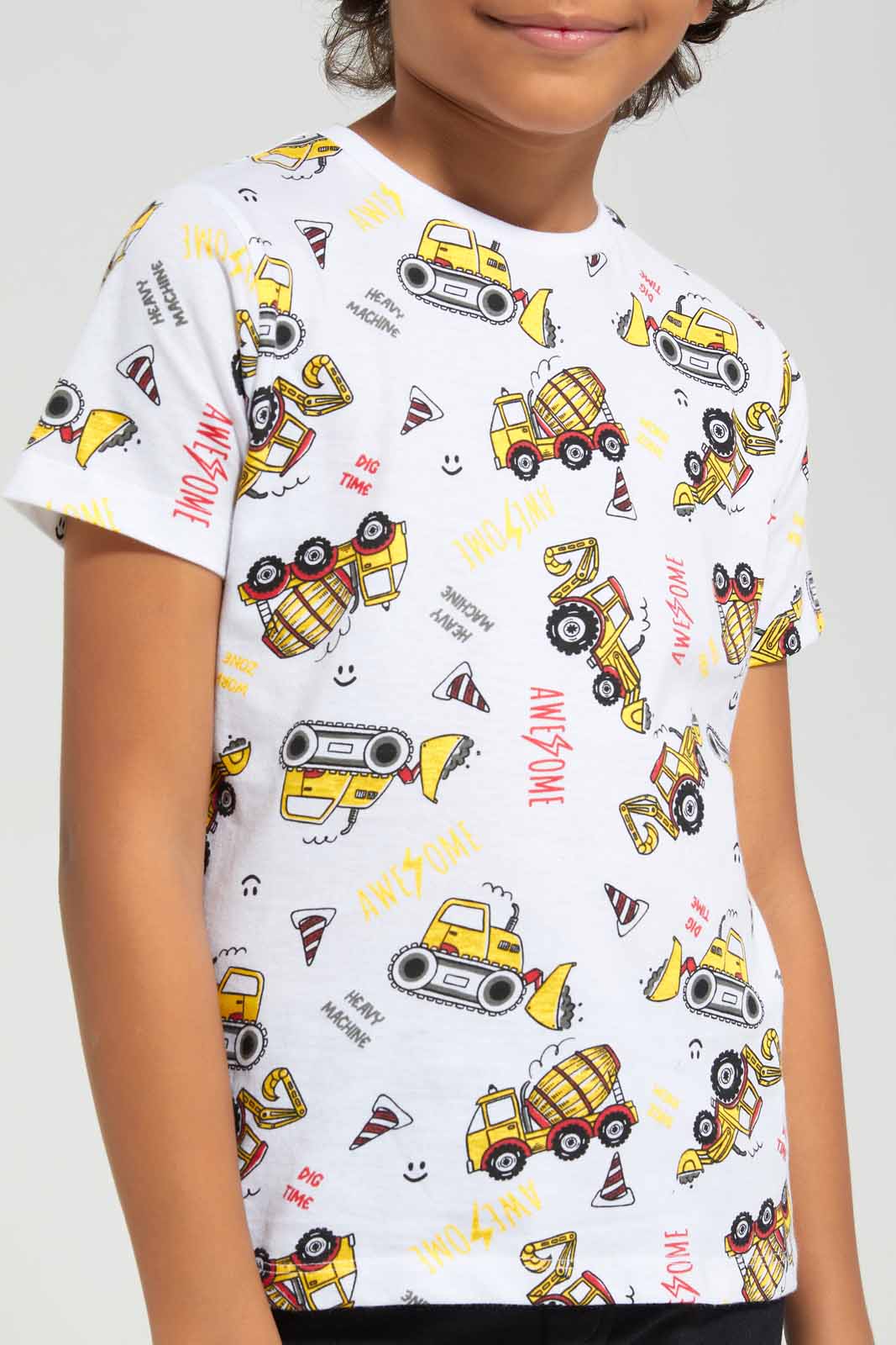 Redtag-White-Truck-All-Over-Print-T-shirt-BOY-T-Shirts,-Category:T-Shirts,-Colour:White,-Deals:New-In,-Filter:Boys-(2-to-8-Yrs),-New-In-BOY-APL,-Non-Sale,-Section:Boys-(0-to-14Yrs),-TBL,-W22A-Boys-2 to 8 Years