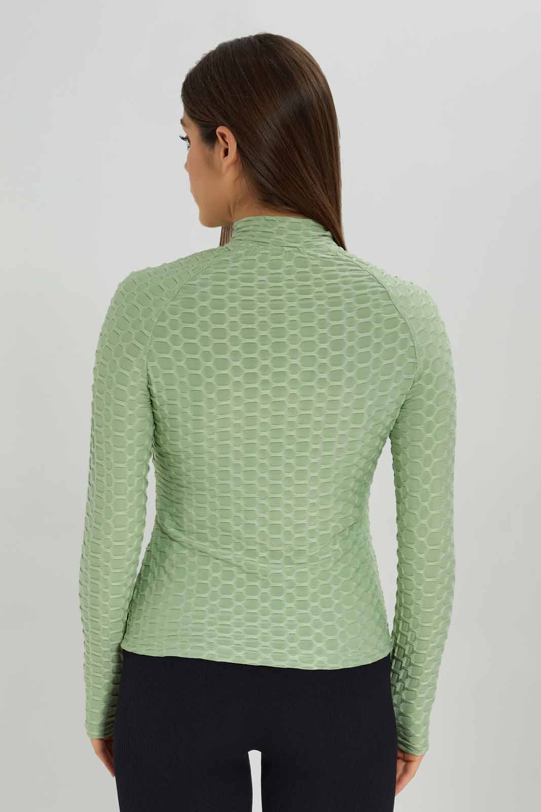 Redtag-Mint-Long-Sleeve-Jacquard-Sweatshirt-Category:Sweatshirts,-Colour:Mint,-Deals:New-In,-Dept:Ladieswear,-Filter:Women's-Clothing,-New-In-Women-APL,-Non-Sale,-Section:Women,-W22A,-Women-Sweatshirts-Women's-