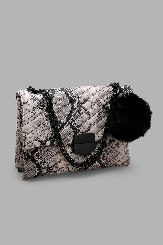 Redtag-Black-Croc-Messenger-Bag-Category:Bags,-Colour:Black,-Filter:Women's-Accessories,-New-In,-New-In-Women-ACC,-Non-Sale,-Section:Women,-W22B,-Women-Bags-Women-