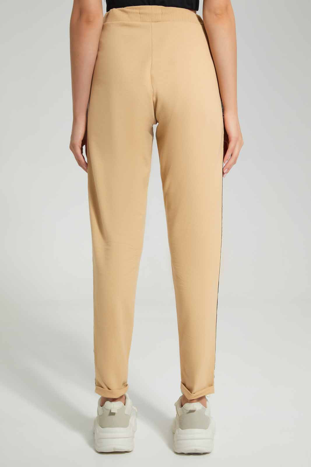Redtag-Ivory-Basic-Jogger-Side-Applique-Category:Joggers,-Colour:Ivory,-Deals:New-In,-Filter:Women's-Clothing,-New-In-Women-APL,-Non-Sale,-Section:Women,-W22A,-Women-Joggers-Women's-