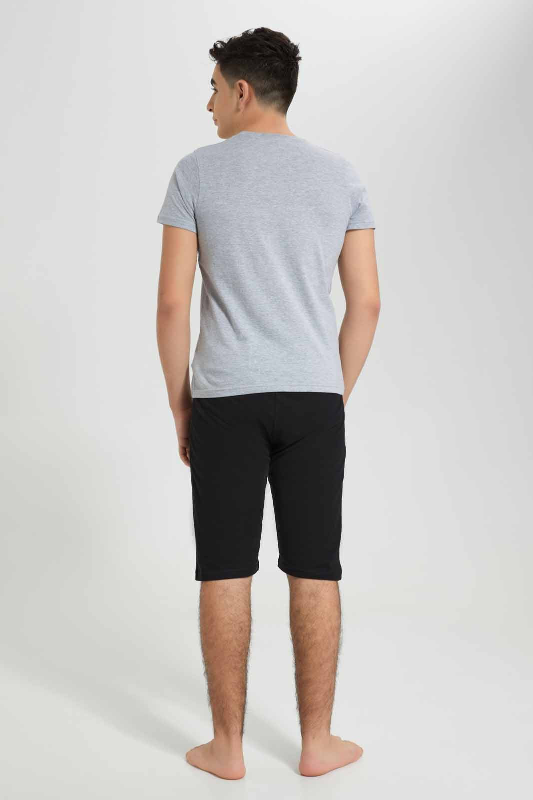 Redtag-Grey-Mel-Fortnite-Nightsuit-BSR-Pyjama-Sets,-Category:Pyjama-Sets,-Colour:Grey,-Deals:New-In,-Filter:Senior-Boys-(8-to-14-Yrs),-New-In-BSR-APL,-Non-Sale,-Section:Boys-(0-to-14Yrs),-W22A-Senior-Boys-9 to 14 Years