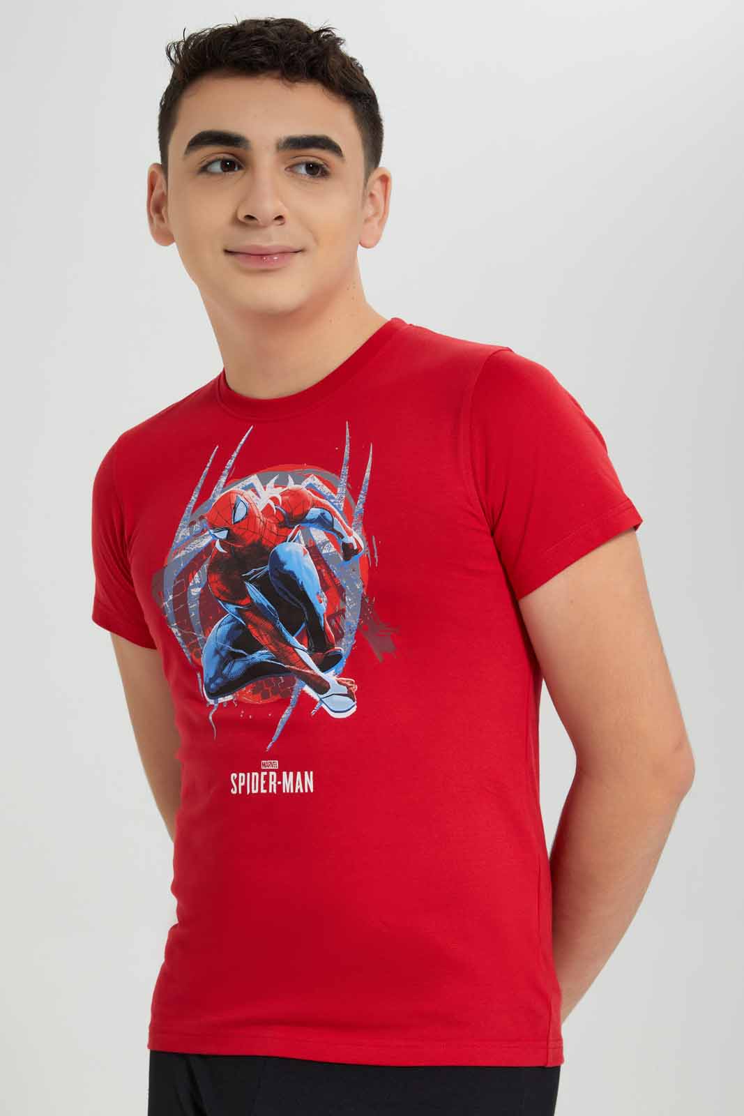 Redtag-Red-Spiderman-Nightsuit-BSR-Pyjama-Sets,-Category:Pyjama-Sets,-CHR,-Colour:Red,-Deals:New-In,-Filter:Senior-Boys-(8-to-14-Yrs),-New-In-BSR-APL,-Non-Sale,-Section:Boys-(0-to-14Yrs),-W22A-Senior-Boys-9 to 14 Years