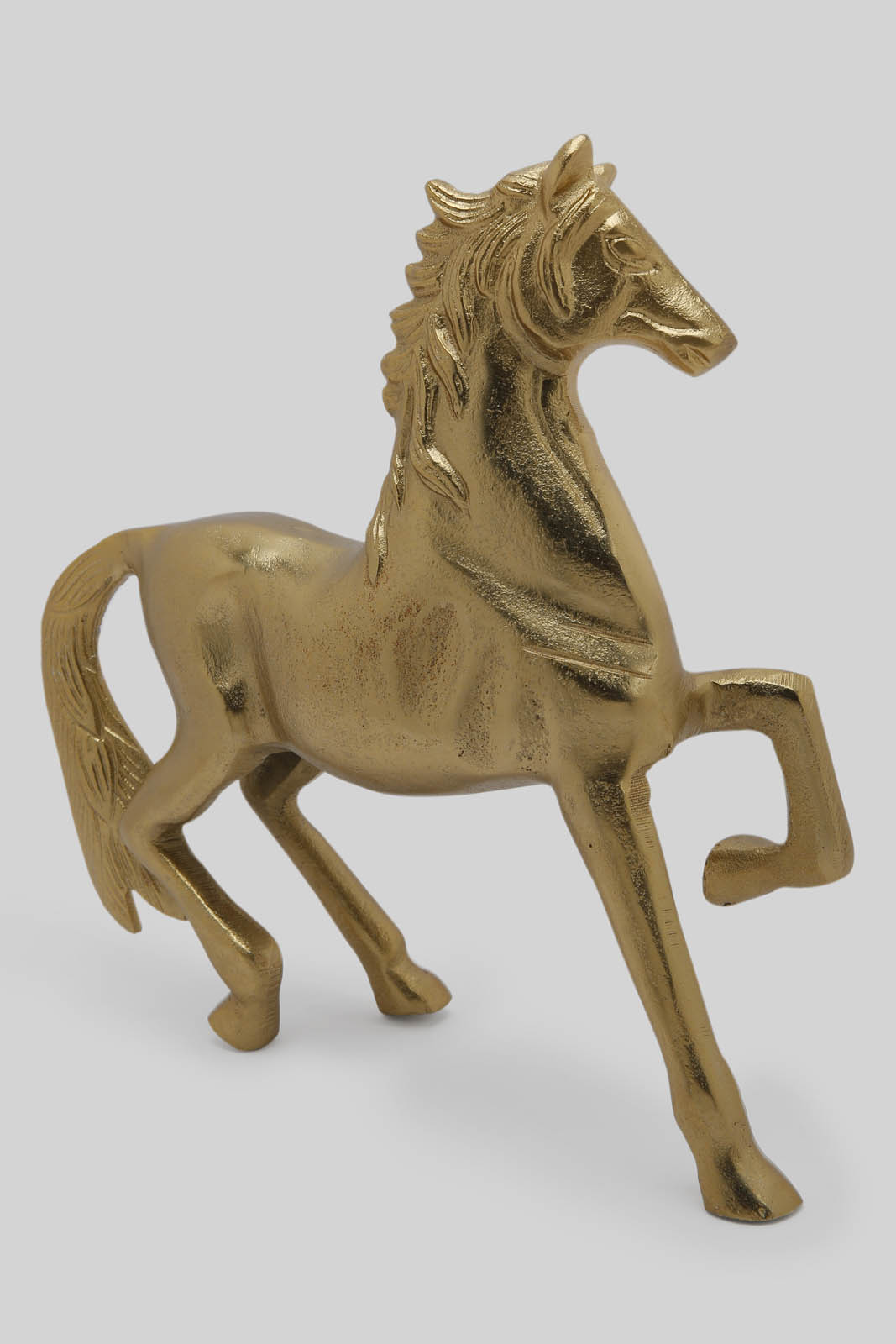 Redtag-Gold-Decorative-Metal-Horse-Category:Artefact,-Colour:Gold,-Deals:New-In,-Dept:Home,-Filter:Home-Decor,-HMW-HOM-Decorative-Accessories,-New-In-HMW-HOM,-Non-Sale,-Section:Homewares,-W22B-Home-Decor-