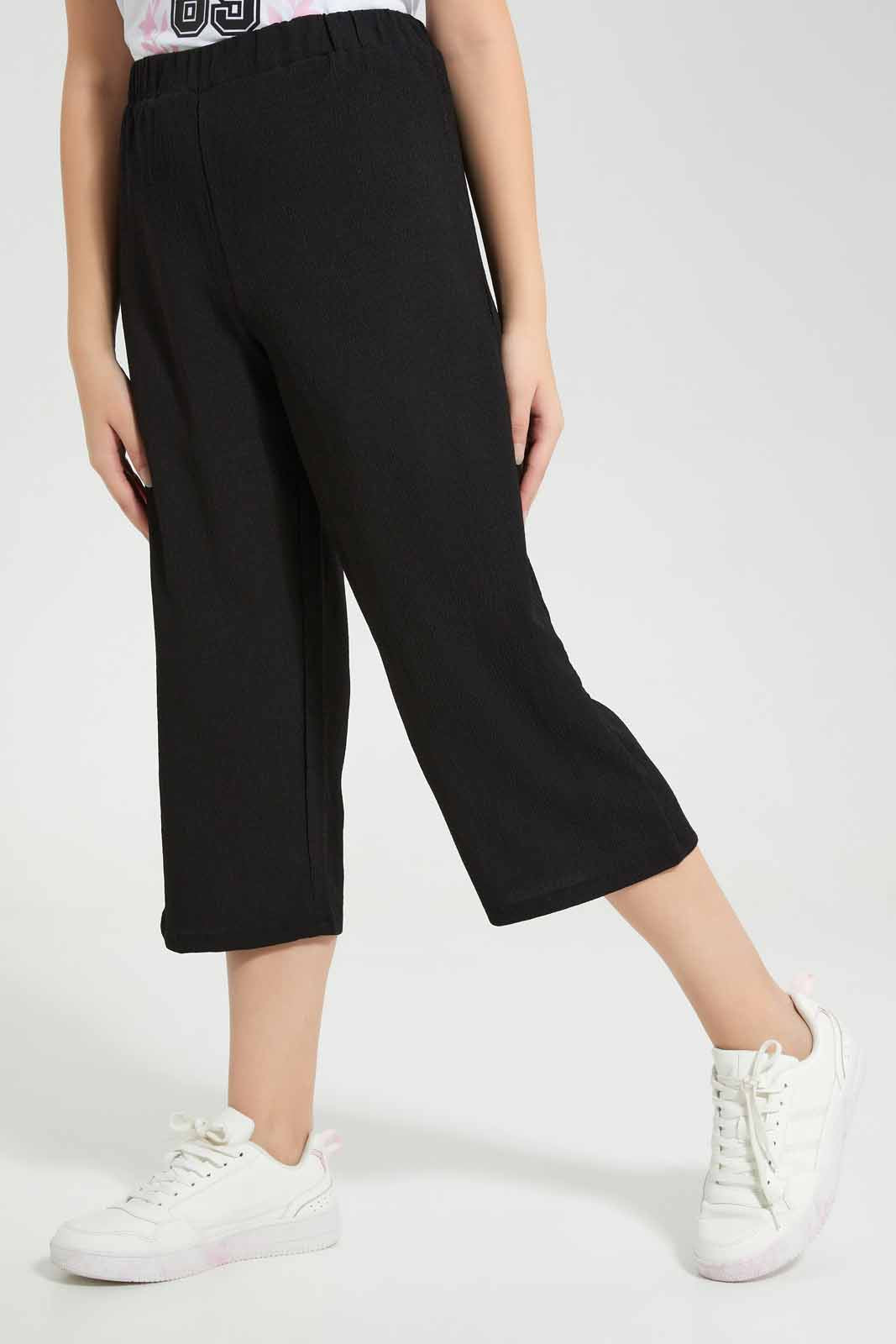Redtag-Black-crinckle-trouser-Category:Trousers,-Colour:Black,-Deals:3-For-90,-Deals:New-In,-Filter:Senior-Girls-(8-to-14-Yrs),-GSR-Trousers,-New-In-GSR-APL,-Section:Girls-(0-to-14Yrs),-W22A-Senior-Girls-9 to 14 Years