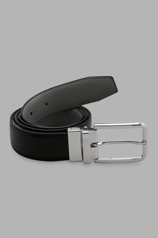 Redtag-Grey-And-Black-Belt-With-Twist-Buckle-Category:Belts,-Colour:Assorted,-Filter:Men's-Accessories,-H1:ACC,-H2:GEN,-H3:MEA,-H4:FAA,-Men-Belts,-New-In,-New-In-Men-ACC,-Non-Sale,-Season:W22A,-Section:Men,-W22A-Men's-