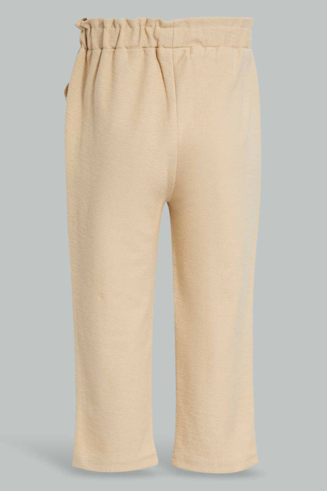 Redtag-Beige-Loosefit-Trouser-Category:Trousers,-Colour:Beige,-Deals:New-In,-Filter:Infant-Girls-(3-to-24-Mths),-ING-Trousers,-New-In-ING-APL,-Non-Sale,-Section:Girls-(0-to-14Yrs),-W22A-Infant-Girls-3 to 24 Months
