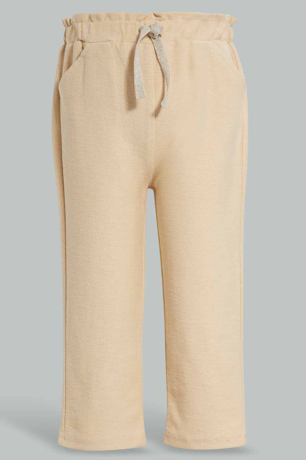 Redtag-Beige-Loosefit-Trouser-Category:Trousers,-Colour:Beige,-Deals:New-In,-Filter:Infant-Girls-(3-to-24-Mths),-ING-Trousers,-New-In-ING-APL,-Non-Sale,-Section:Girls-(0-to-14Yrs),-W22A-Infant-Girls-3 to 24 Months