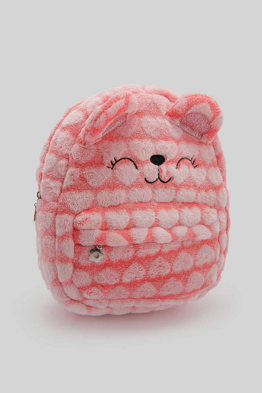 Redtag-Multi-Colour-Character-Faux-Fur-Backpack-Category:Bags,-Colour:Assorted,-Filter:Girls-Accessories,-GIR-Bags,-New-In,-New-In-GIR-ACC,-Non-Sale,-Section:Girls-(0-to-14Yrs),-W22B-Girls-
