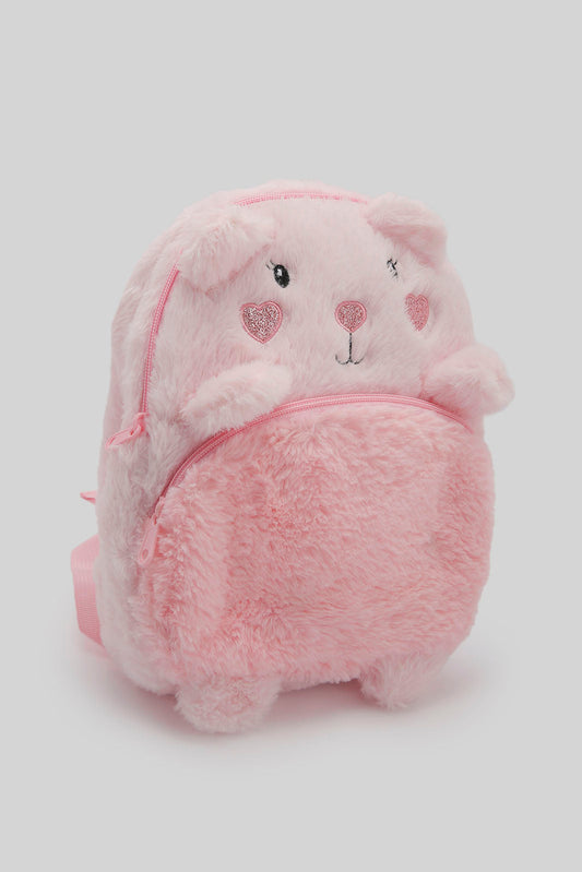 Redtag-Multi-Colour-Character-Faux-Fur-Backpack-Category:Bags,-Colour:Assorted,-Filter:Girls-Accessories,-GIR-Bags,-New-In,-New-In-GIR-ACC,-Non-Sale,-Section:Girls-(0-to-14Yrs),-W22B-Girls-