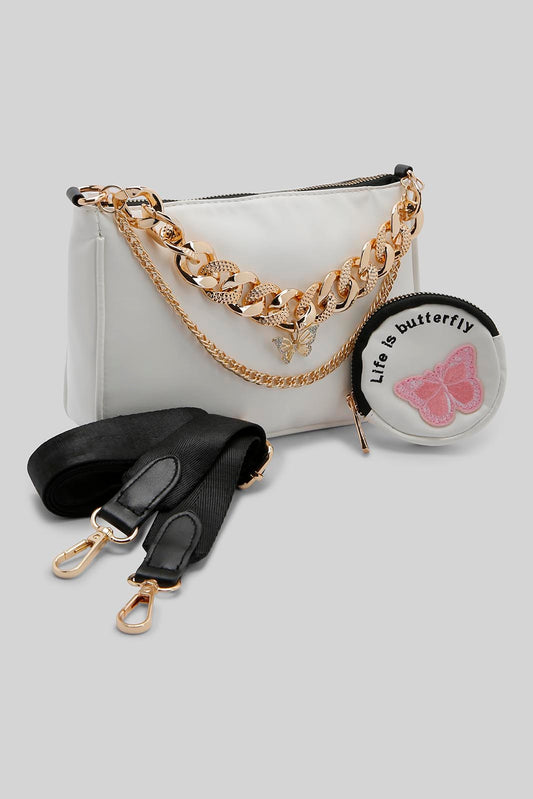 Redtag-White-Cross-Body-Bag-Category:Bags,-Colour:White,-Filter:Girls-Accessories,-GIR-Bags,-New-In,-New-In-GIR-ACC,-Non-Sale,-Section:Girls-(0-to-14Yrs),-W22A-Girls-
