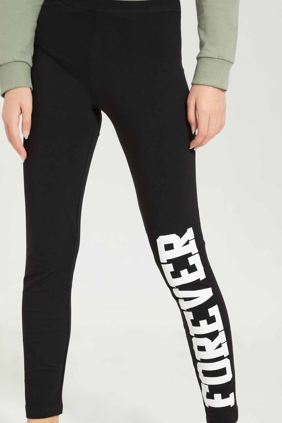 Redtag-Black-Leggings-W/print-Category:Leggings,-Colour:Black,-Deals:New-In,-Dept:Girls,-Filter:Senior-Girls-(8-to-14-Yrs),-GSR-Leggings,-New-In-GSR-APL,-Non-Sale,-Section:Girls-(0-to-14Yrs),-TBL,-W22A-Senior-Girls-