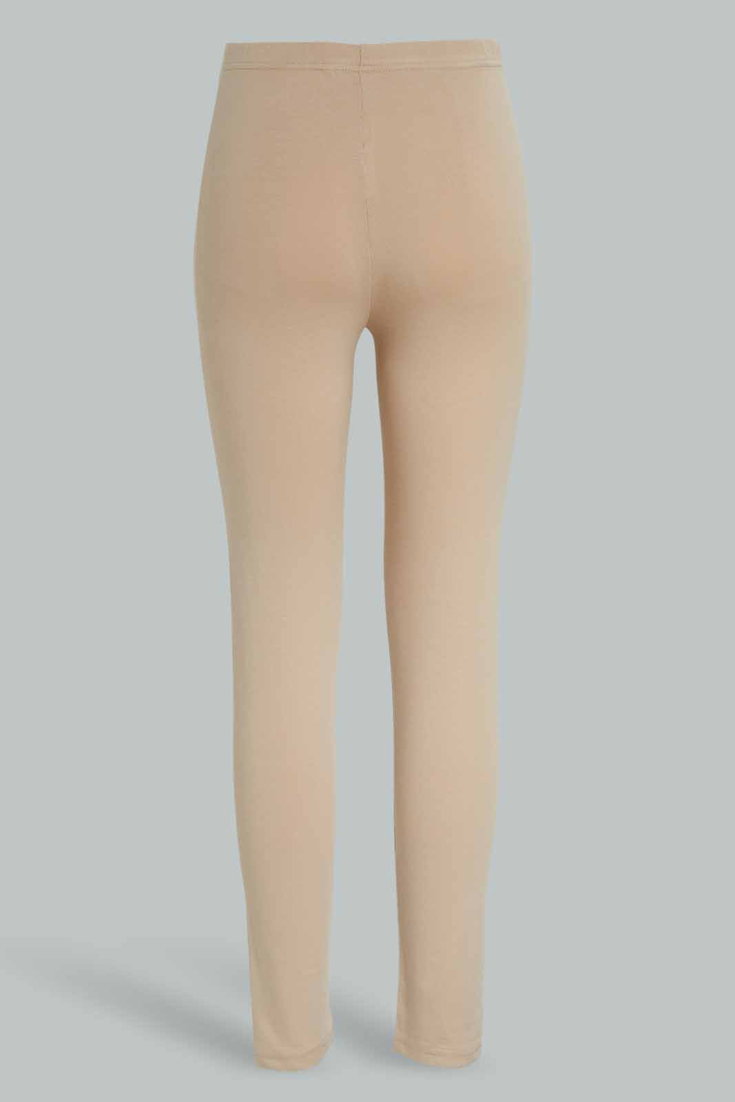 Redtag-Beige-Leggings-W/print-Category:Leggings,-Colour:Beige,-Deals:New-In,-Dept:Girls,-Filter:Senior-Girls-(8-to-14-Yrs),-GSR-Leggings,-New-In-GSR-APL,-Non-Sale,-Section:Girls-(0-to-14Yrs),-TBL,-W22A-Senior-Girls-9 to 14 Years