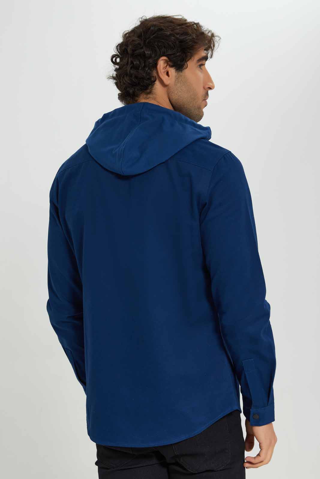 Redtag-Indigo-Shirt-With-Hoody-Category:Shirts,-Colour:Indigo,-Deals:New-In,-Filter:Men's-Clothing,-Men-Shirts,-New-In-Men-APL,-Non-Sale,-Section:Men,-W22A-Men's-
