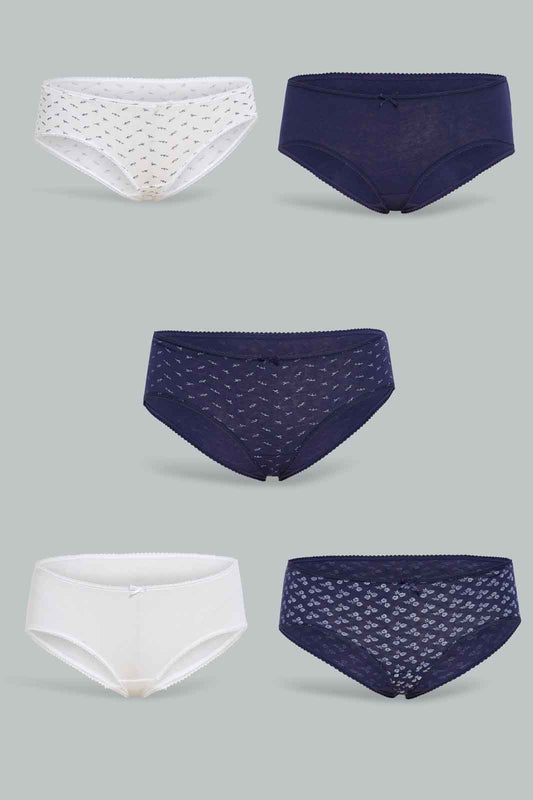 Redtag-Assorted-Print-Boy-leg-Brief-5-Pack-365,-Category:Briefs,-Colour:Assorted,-Deals:New-In,-Filter:Women's-Clothing,-New-In-Women-APL,-Non-Sale,-Section:Women,-Women-Briefs--