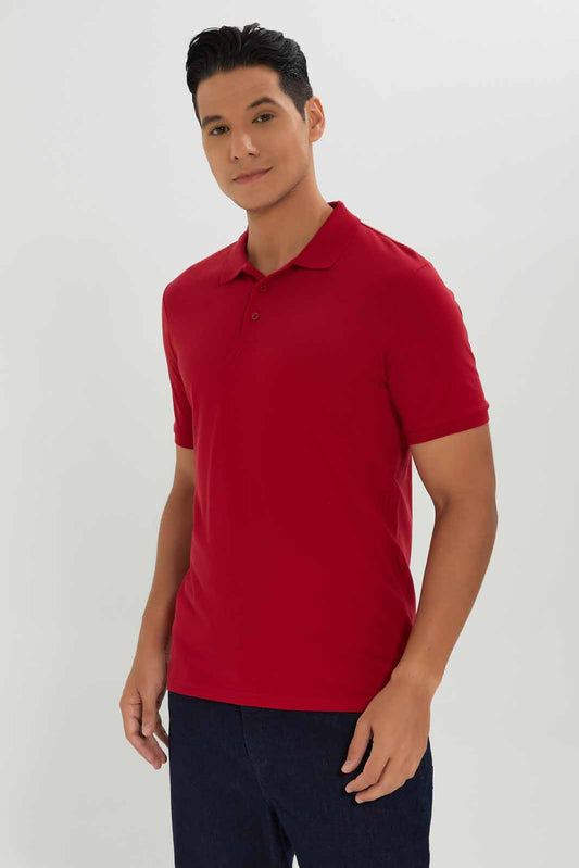 Redtag-Red-Polo-Shirts-Category:Polo-T-Shirts,-Colour:Red,-Deals:New-In,-Dept:Menswear,-Filter:Men's-Clothing,-Men-Polo-T-Shirts,-New-In-Men-APL,-Non-Sale,-Section:Men,-TBL,-W22O-Men's-