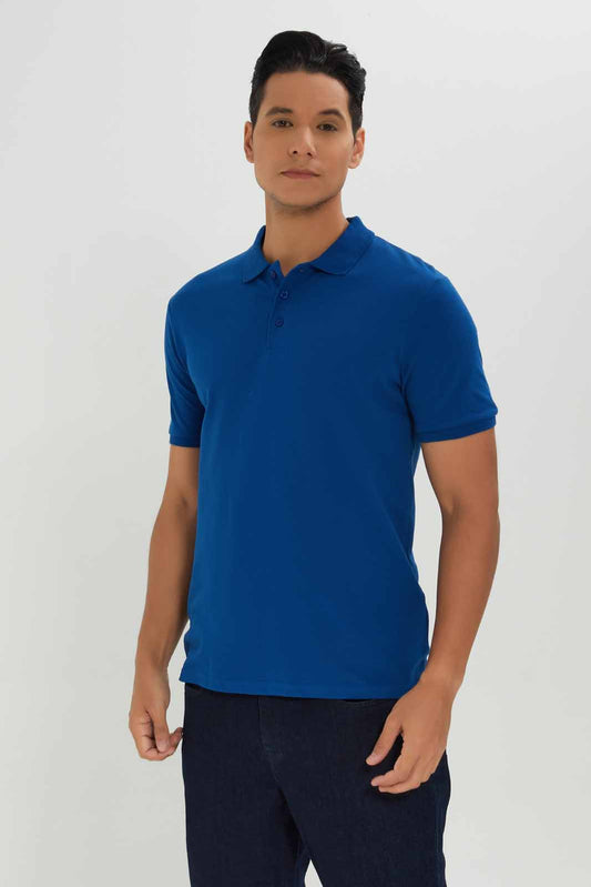 Redtag-Blue-Polo-Shirts-Category:Polo-T-Shirts,-Colour:Blue,-Deals:New-In,-Dept:Menswear,-Filter:Men's-Clothing,-Men-Polo-T-Shirts,-New-In-Men-APL,-Non-Sale,-Section:Men,-TBL,-W22O-Men's-