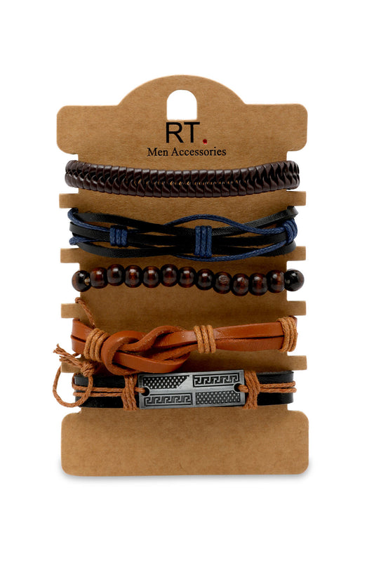 Redtag-Assrted-Bracelet-Set-Category:Bracelet,-Colour:Assorted,-Dept:Menswear,-Filter:Men's-Accessories,-Men-BRACELET,-New-In,-New-In-Men-ACC,-Non-Sale,-Section:Men,-W22A-Men's-
