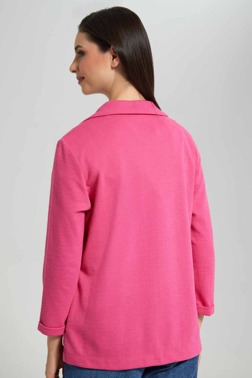 Redtag-Pink-Lapel-Collar-Jacket-With-Roll-Up-Sleeve-Category:Jackets,-Colour:Apricot,-Deals:New-In,-Filter:Women's-Clothing,-New-In-Women-APL,-Non-Sale,-Section:Women,-W22A,-Women-Jackets-Women's-