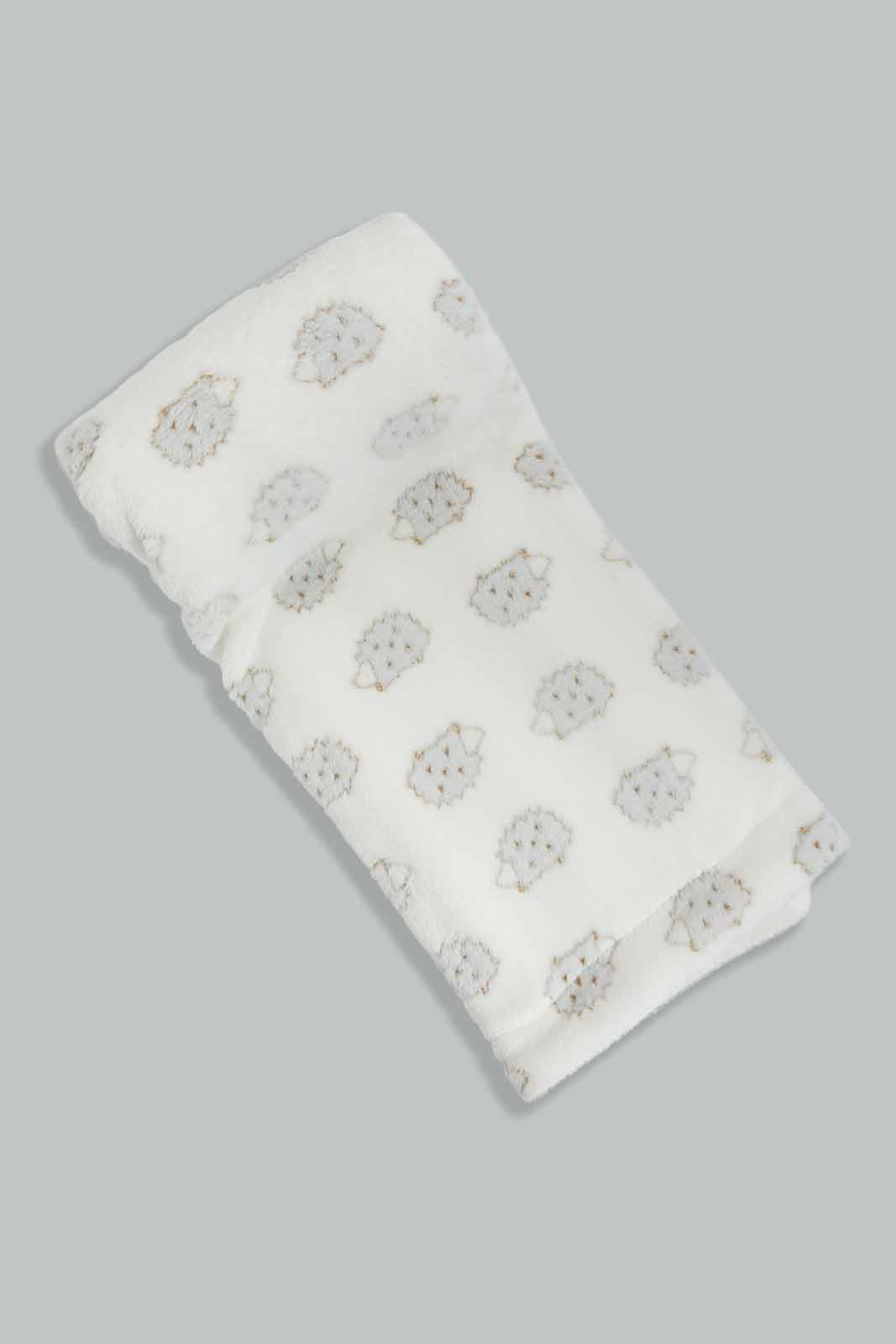 Redtag-Beige-Embossed-hedgehog-sherpa-blanket-Category:Newborn-Accessories,-Colour:Beige,-Deals:New-In,-Filter:Baby-(0-to-12-Mths),-NBB-Newborn-Accessories,-New-In-NBB-APL,-Non-Sale,-Section:Boys-(0-to-14Yrs),-W22A-Baby-0 to 12 Months