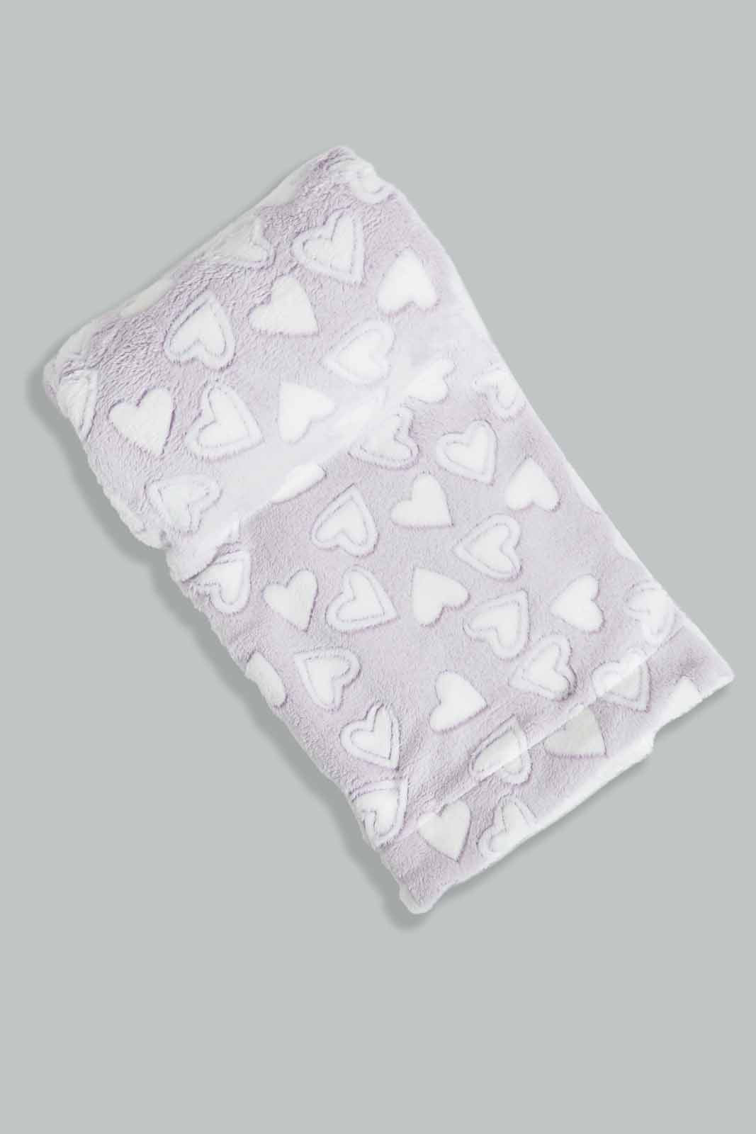 Redtag-Liac-Embbossed-Hearts-Sherpa-Blanket-Category:Newborn-Accessories,-Colour:Lilac,-Deals:New-In,-Filter:Baby-(0-to-12-Mths),-NBB-Newborn-Accessories,-New-In-NBB-APL,-Non-Sale,-Section:Boys-(0-to-14Yrs),-W22A-Baby-0 to 12 Months
