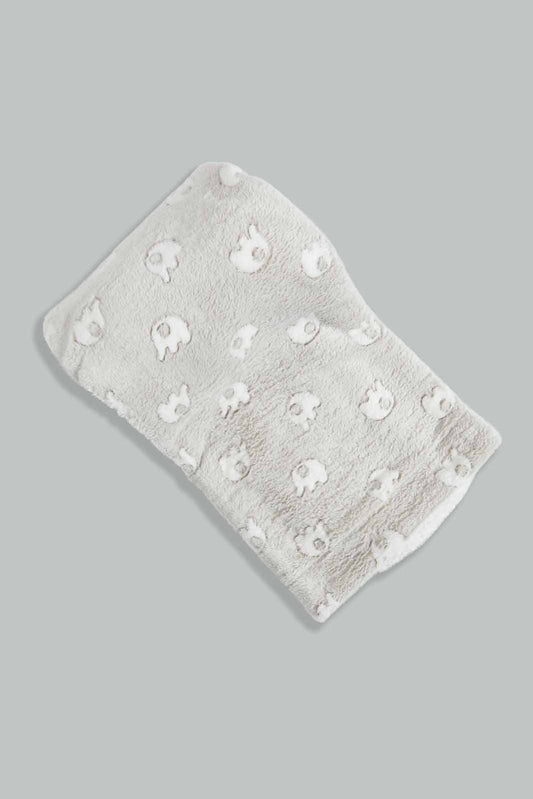 Redtag-Grey-Embossed-Elephant-Sherpa-Blanket-Category:Newborn-Accessories,-Colour:Grey,-Deals:New-In,-Filter:Baby-(0-to-12-Mths),-NBB-Newborn-Accessories,-New-In-NBB-APL,-Non-Sale,-Section:Boys-(0-to-14Yrs),-W22A-Baby-0 to 12 Months