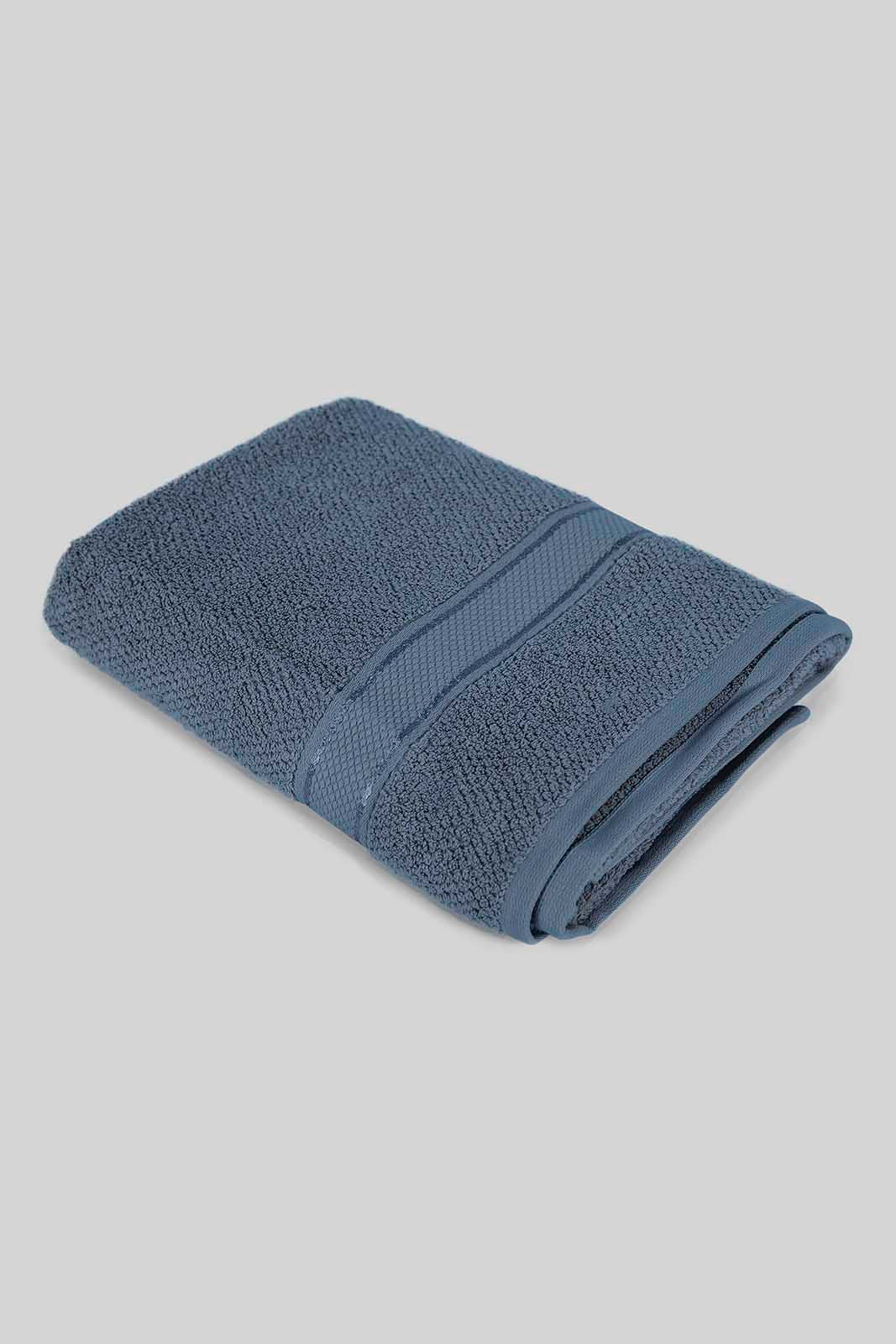 Redtag-Towels-&-Bathmat-Set-(4-Piece)-Category:Towels,-Colour:Blue,-Deals:New-In,-Dept:Home,-Filter:Home-Bathroom,-HMW-BAC-Towels,-New-In-HMW-BAC,-Non-Sale,-Section:Homewares,-W22B-Home-Bathroom-
