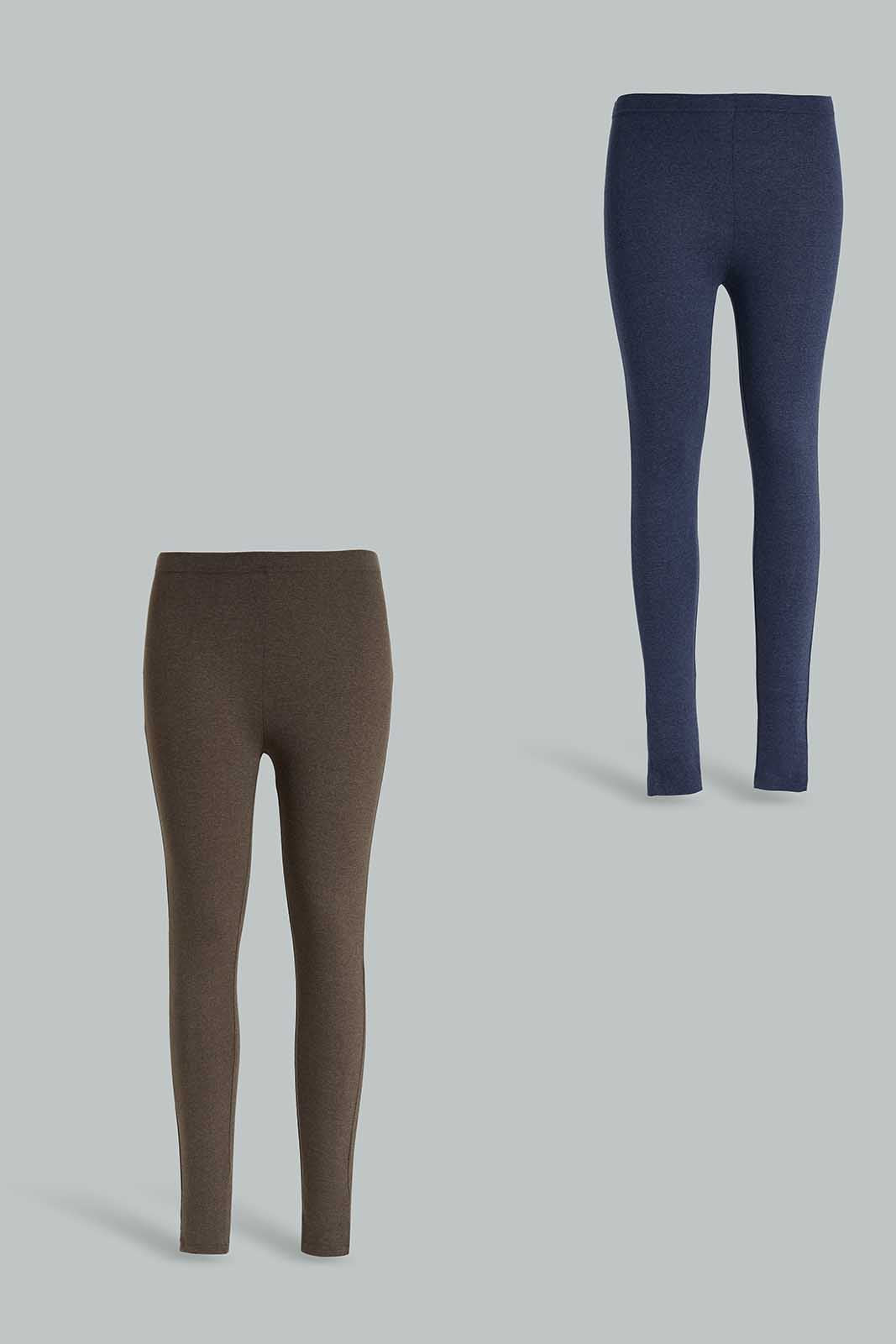 Redtag-Ladies-2-Pack-Legging-Category:Jeggings,-Colour:Assorted,-Deals:New-In,-Filter:Women's-Clothing,-New-In-Women-APL,-Non-Sale,-Section:Women,-W22A,-Women-Jeggings-Women's-
