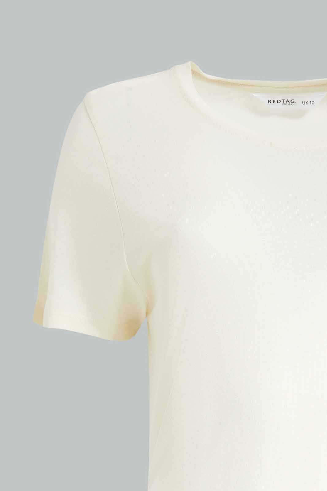 Redtag-Blush-Short-Sleeve-Crew-Neck-T-Shirt-Category:T-Shirts,-Colour:Apricot,-Deals:New-In,-Filter:Women's-Clothing,-New-In-Women-APL,-Non-Sale,-Section:Women,-TBL,-W22A,-Women-T-Shirts-Women's-