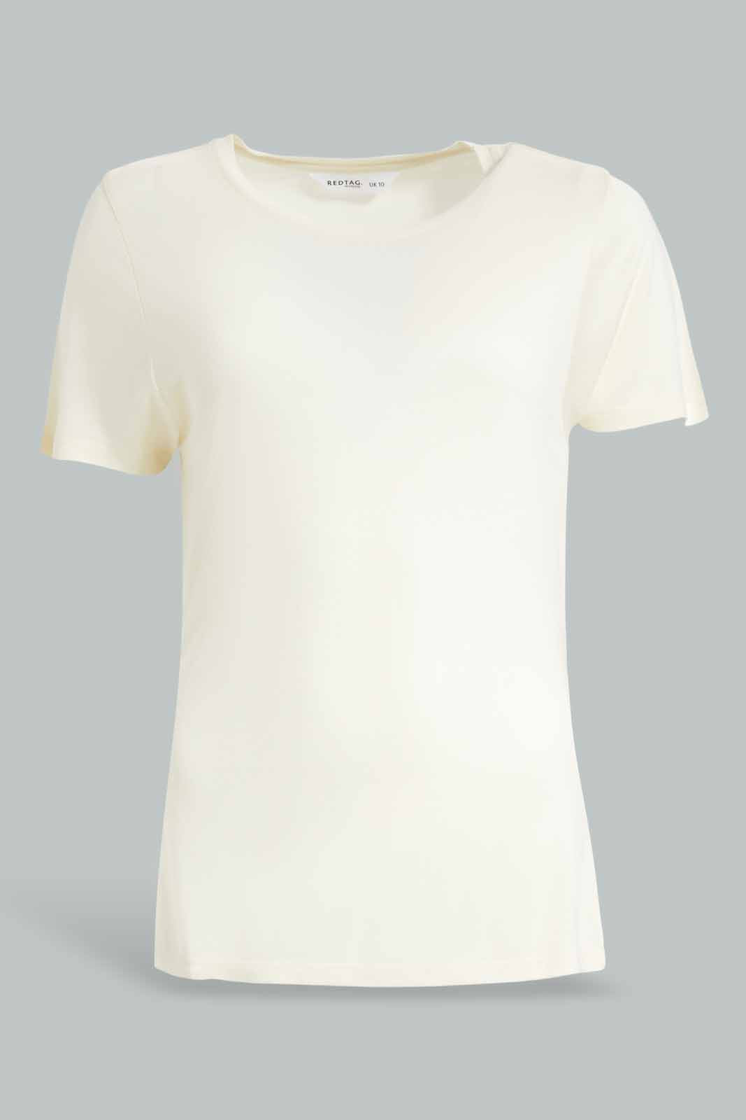 Redtag-Blush-Short-Sleeve-Crew-Neck-T-Shirt-Category:T-Shirts,-Colour:Apricot,-Deals:New-In,-Filter:Women's-Clothing,-New-In-Women-APL,-Non-Sale,-Section:Women,-TBL,-W22A,-Women-T-Shirts-Women's-