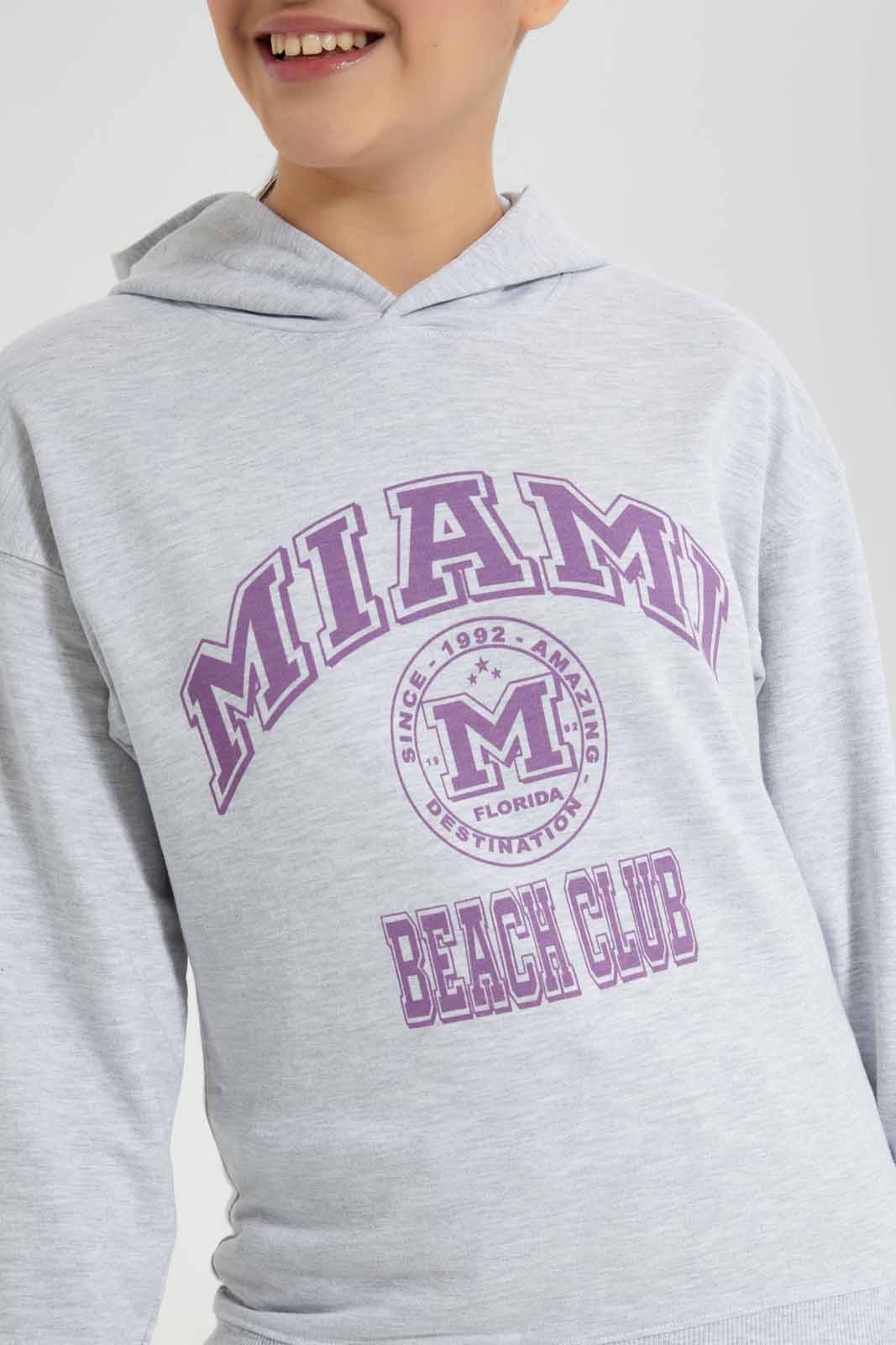 Redtag-Grey-Melange-Hoody-sweatshirt-Category:Sweatshirts,-Colour:Grey,-Deals:New-In,-Filter:Senior-Girls-(8-to-14-Yrs),-GSR-Sweatshirts,-New-In-GSR-APL,-Non-Sale,-Section:Girls-(0-to-14Yrs),-W22A-Senior-Girls-9 to 14 Years