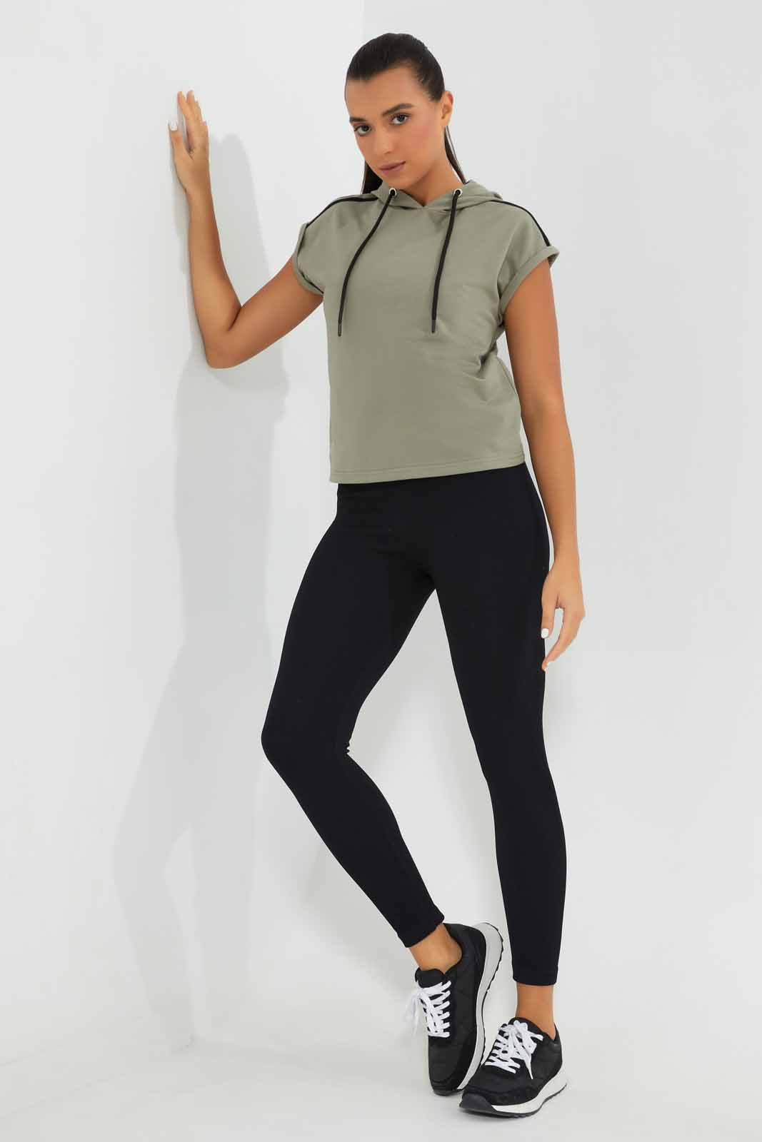Redtag-Extended-Shoulder-Hoodie-Swetshirt-Category:Sweatshirts,-Colour:Green,-Deals:New-In,-Filter:Women's-Clothing,-New-In-Women-APL,-Non-Sale,-Section:Women,-W22A,-Women-Sweatshirts-Women's-