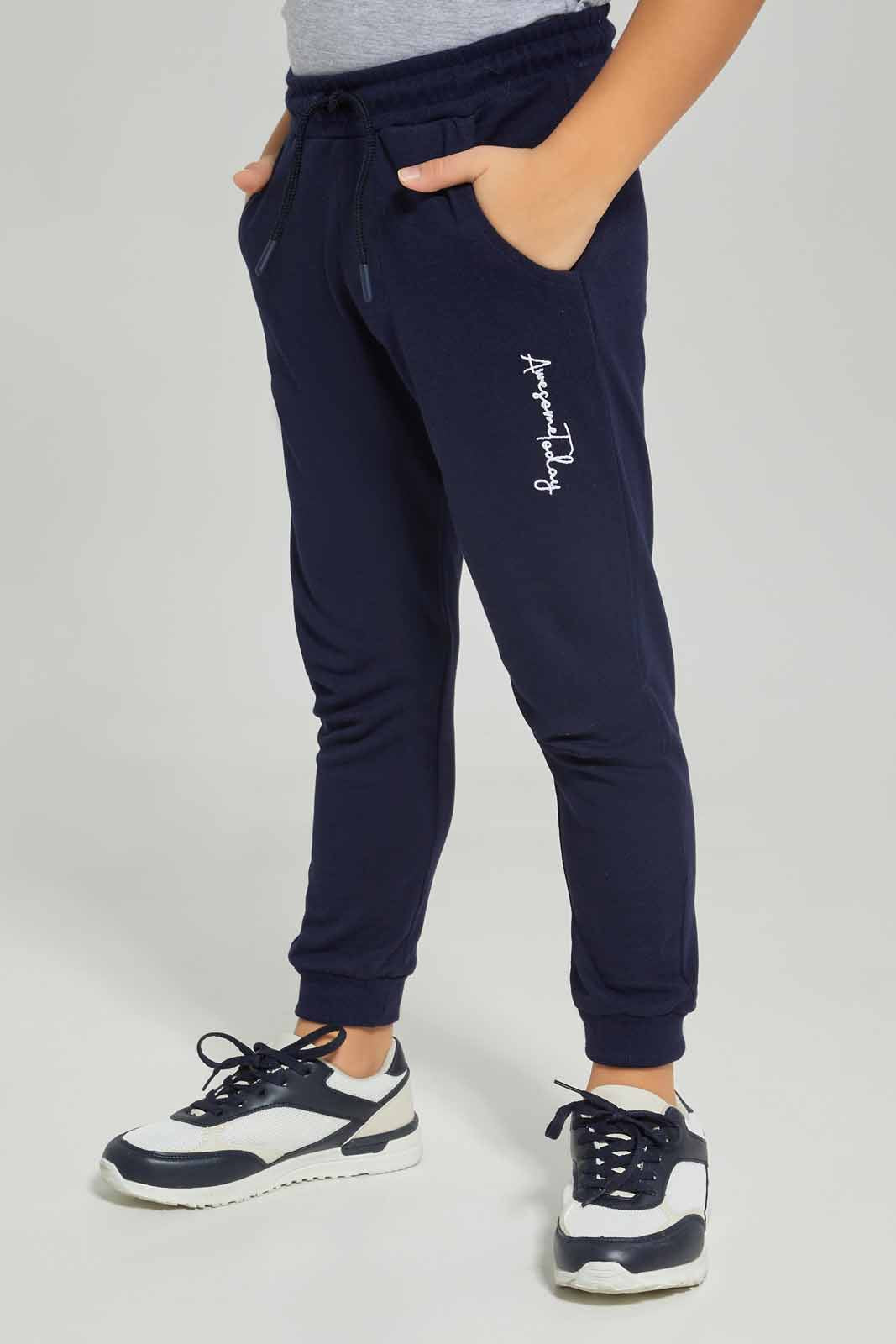 Redtag-Navy-Pique-Pant-BOY-Joggers,-Category:Joggers,-Colour:Navy,-Deals:New-In,-Dept:Boys,-Filter:Boys-(2-to-8-Yrs),-New-In-BOY-APL,-Non-Sale,-Section:Boys-(0-to-14Yrs),-TBL,-W22A-Boys-2 to 8 Years