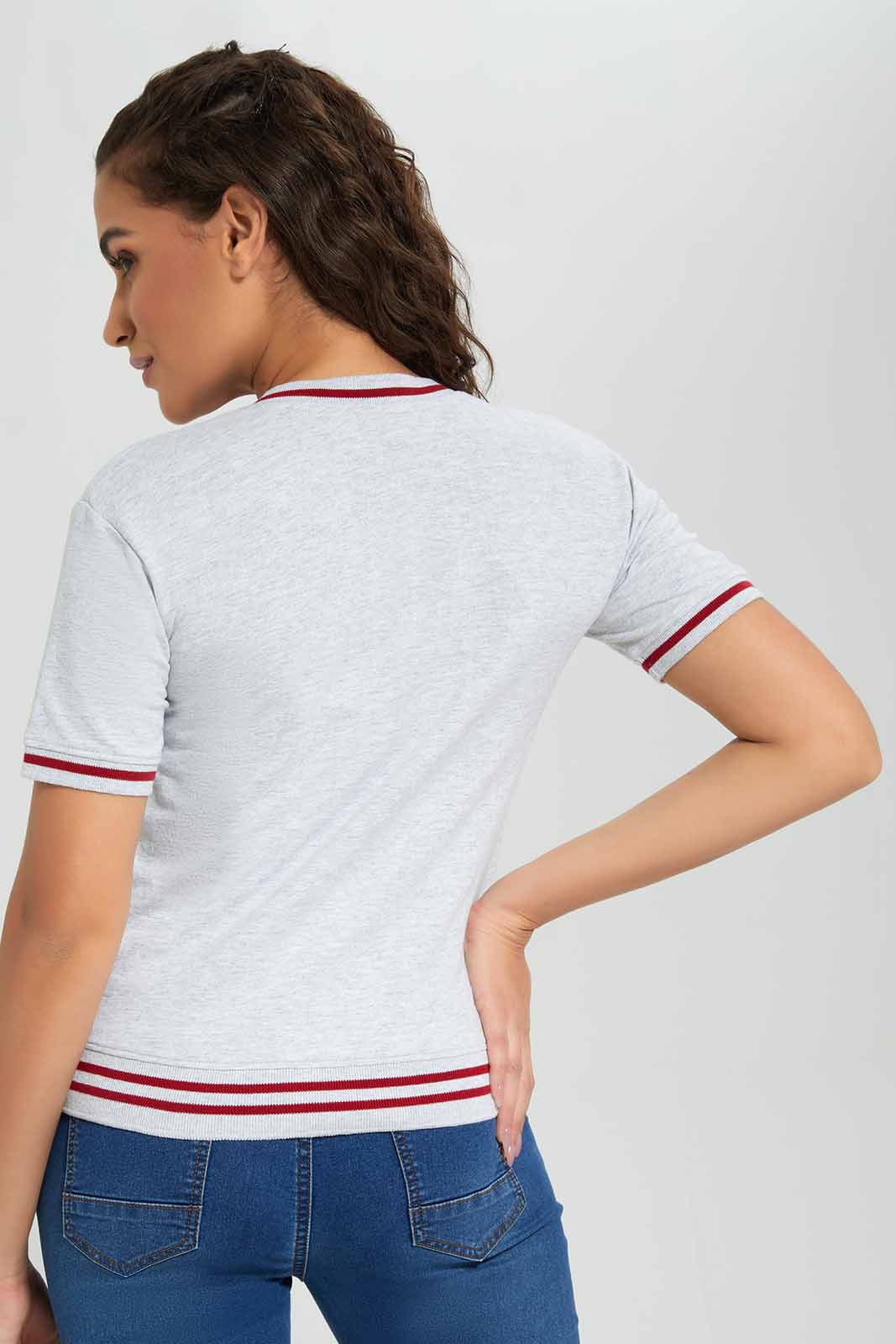 Redtag-White-Short-Sleeve-Hoddie-Sweatshirt-with-Harvard-print-Category:Sweatshirts,-Colour:White,-Deals:New-In,-Filter:Women's-Clothing,-New-In-Women-APL,-Non-Sale,-Section:Women,-W22A,-Women-Sweatshirts-Women's-