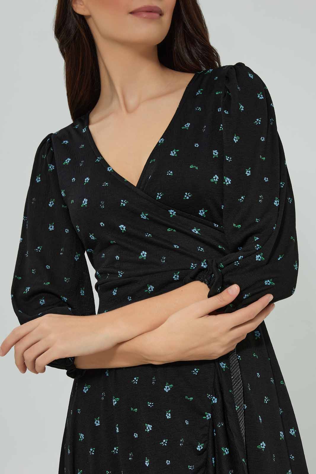 Redtag-V-Neck-Wrap-Tiered-Ruffle-Dresss-Category:Dresses,-Colour:Assorted,-Deals:New-In,-Filter:Women's-Clothing,-New-In-Women-APL,-Non-Sale,-Section:Women,-W22A,-Women-Dresses-Women's-