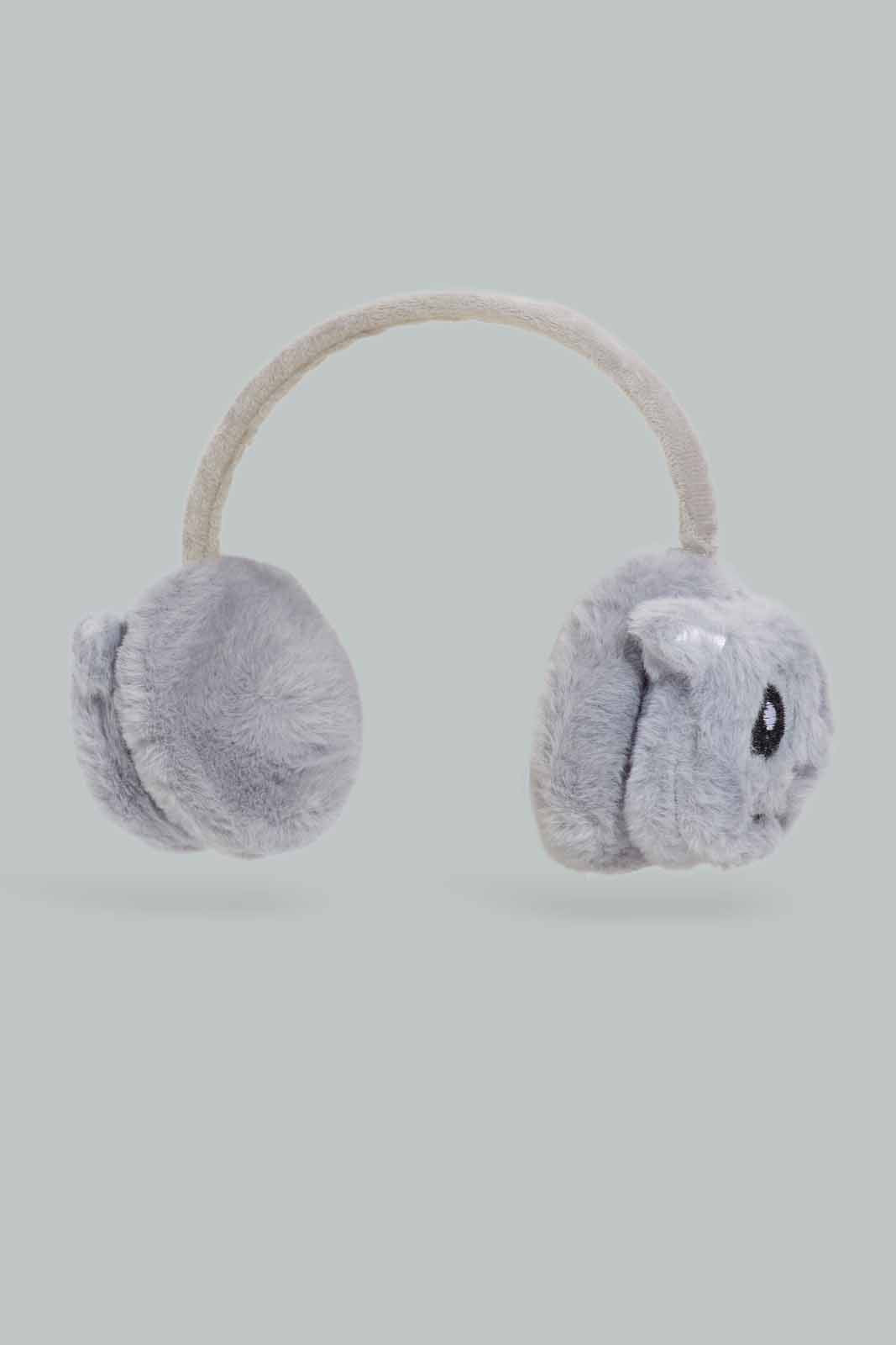 Redtag-Grey-Character-Embellished-Earmuff-BOY-Knitted-Accessories,-Category:Knitted-Accessories,-Colour:Grey,-Dept:Boys,-Filter:Boys-Accessories,-New-In,-New-In-BOY-ACC,-Non-Sale,-Section:Boys-(0-to-14Yrs),-W22A-Boys-