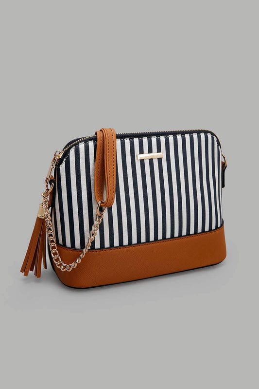 Redtag-Navy-And-White-Nautical-Stripes-Cross-Body-Bag-Category:Bags,-Colour:Assorted,-Filter:Women's-Accessories,-New-In,-New-In-Women-ACC,-Non-Sale,-Section:Women,-W22A,-Women-Bags-Women-