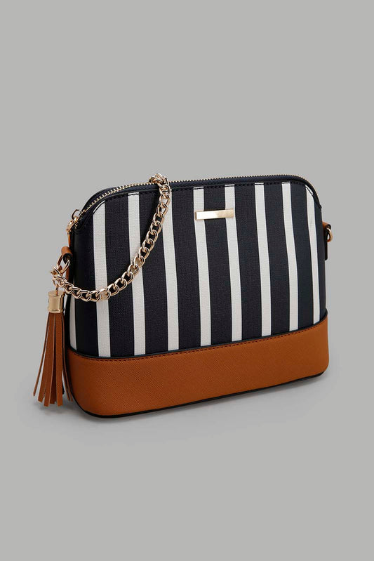 Redtag-Navy-And-White-Nautical-Stripes-Cross-Body-Bag-Category:Bags,-Colour:Assorted,-Filter:Women's-Accessories,-New-In,-New-In-Women-ACC,-Non-Sale,-Section:Women,-W22A,-Women-Bags-Women-