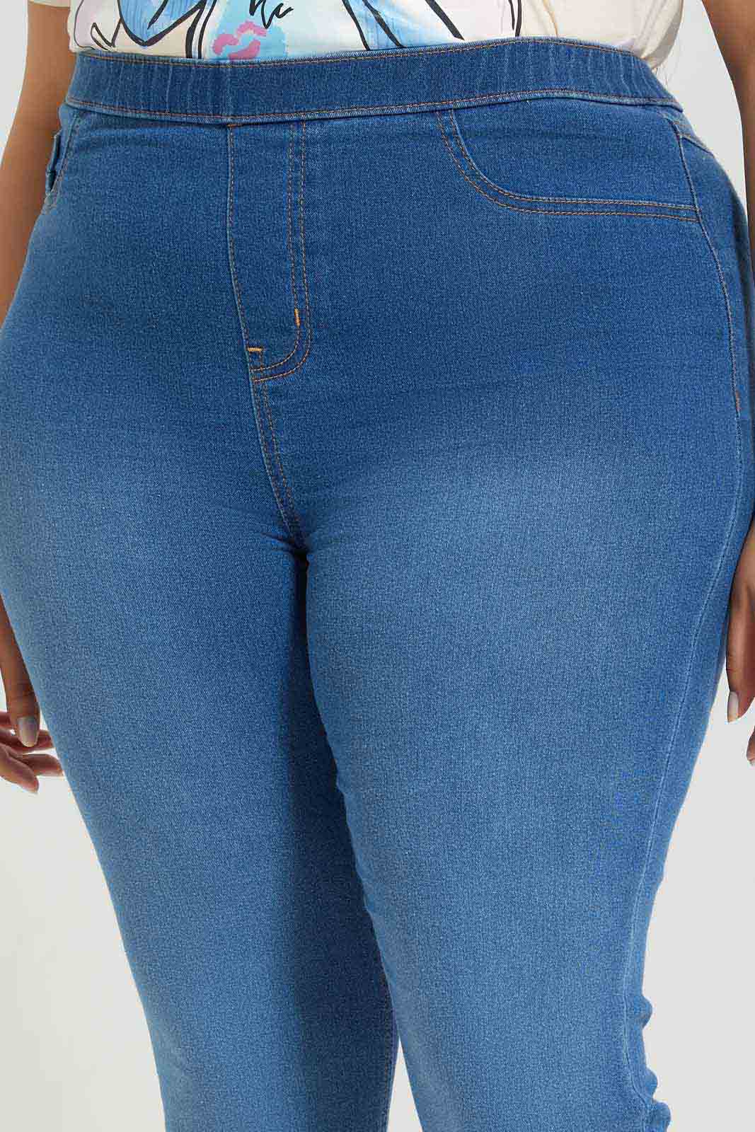 Redtag-Blue-Jegging-Category:Jeggings,-Colour:Denim,-Deals:New-In,-Filter:Plus-Size,-LDP-Jeggings,-New-In-LDP-APL,-Non-Sale,-Section:Women,-TBL,-W22A-Women's-