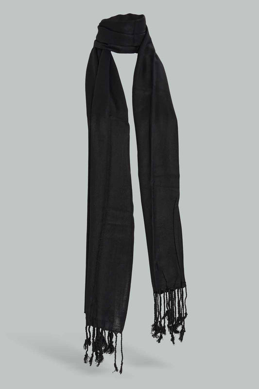 Redtag-Black-Solid-Scarf-Category:Scarves,-Colour:Black,-Filter:Women's-Accessories,-New-In,-New-In-Women-ACC,-Non-Sale,-Section:Women,-W22A,-Women-Scarves-Women-