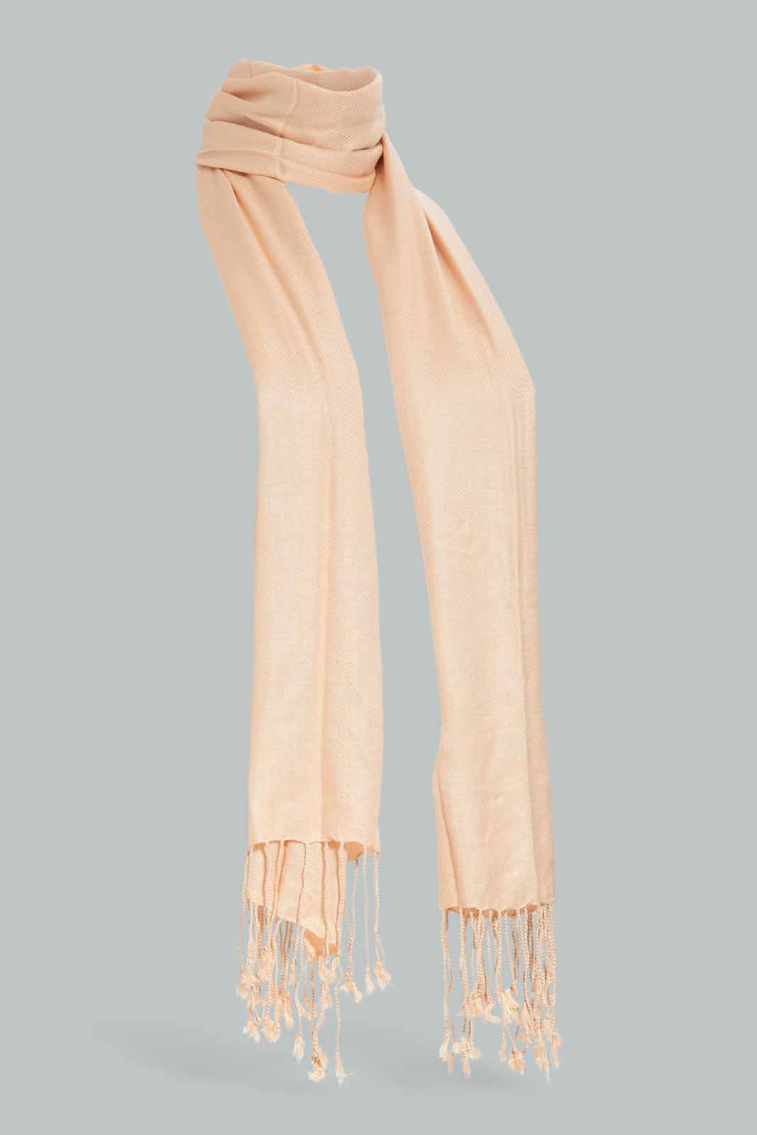 Redtag-Beige-Solid-Scarfs-Category:Scarves,-Colour:Beige,-Filter:Women's-Accessories,-New-In,-New-In-Women-ACC,-Non-Sale,-Section:Women,-W22A,-Women-Scarves-Women-