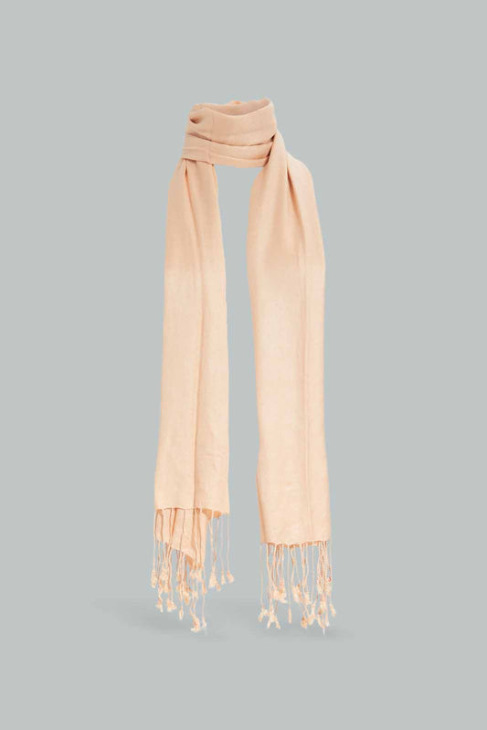 Redtag-Beige-Solid-Scarfs-Category:Scarves,-Colour:Beige,-Filter:Women's-Accessories,-New-In,-New-In-Women-ACC,-Non-Sale,-Section:Women,-W22A,-Women-Scarves-Women-
