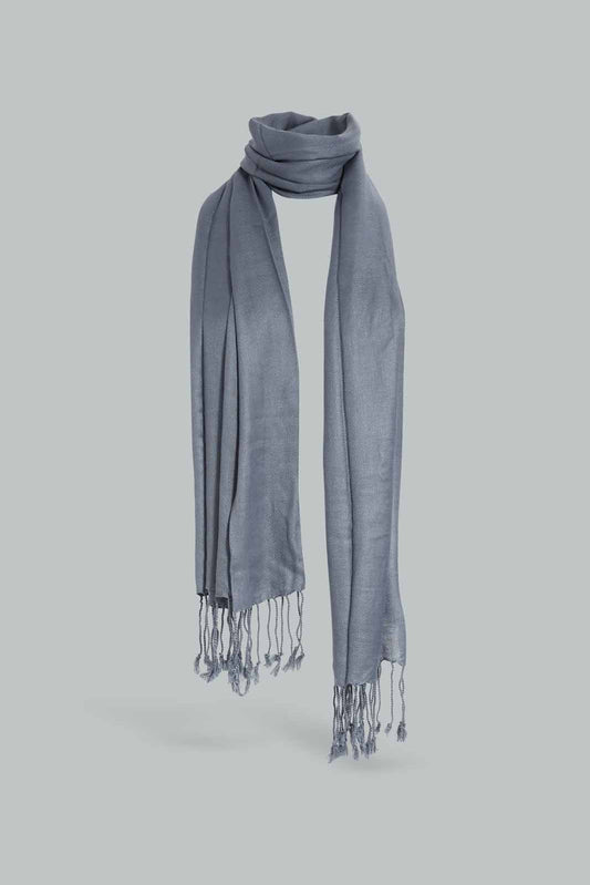 Redtag-Grey-Solide-Scarfs-Category:Scarves,-Colour:Grey,-Filter:Women's-Accessories,-New-In,-New-In-Women-ACC,-Non-Sale,-Section:Women,-W22A,-Women-Scarves-Women-