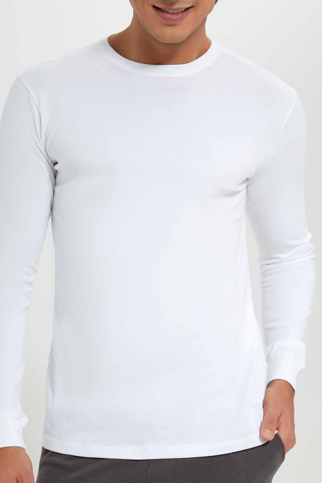 Redtag-White-L/S-Tee-Category:T-Shirts,-Colour:White,-Deals:New-In,-Filter:Men's-Clothing,-KSH,-Men-T-Shirts,-New-In-Men-APL,-Non-Sale,-Section:Men,-W22A-Men's-