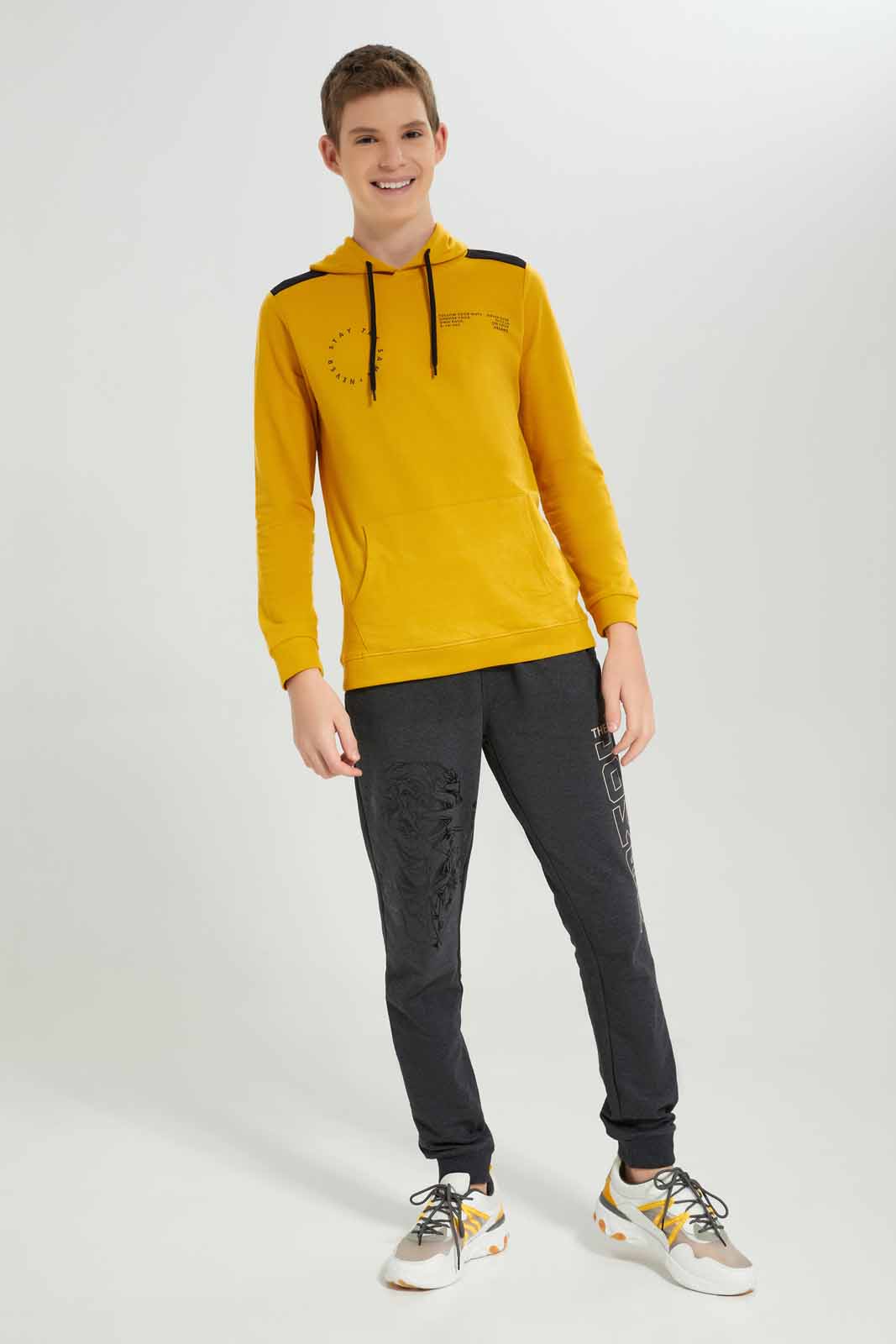 Redtag-Mustard-Coordinated-never-stay-the-same-sweatshirt-BSR-Sweatshirts,-Category:Sweatshirts,-Colour:Mustard,-Deals:New-In,-Filter:Senior-Boys-(8-to-14-Yrs),-New-In-BSR-APL,-Non-Sale,-Section:Boys-(0-to-14Yrs),-TBL,-W22A-Senior-Boys-9 to 14 Years