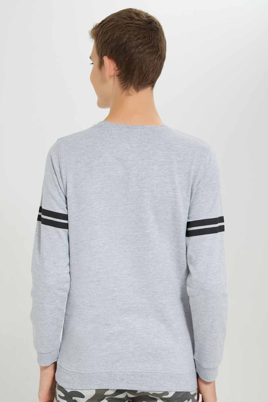 Redtag-Grey-melange-Coordinated-strength-and-courage-sweatshirt-BSR-Sweatshirts,-Category:Sweatshirts,-Colour:Grey-Melange,-Deals:New-In,-Filter:Senior-Boys-(8-to-14-Yrs),-New-In-BSR-APL,-Non-Sale,-Section:Boys-(0-to-14Yrs),-TBL,-W22A-Senior-Boys-9 to 14 Years