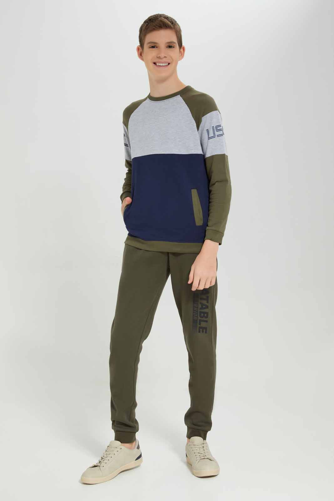 Redtag-Olive-coordinated-NYC-sweatshirt-BSR-Sweatshirts,-Category:Sweatshirts,-Colour:Green,-Deals:New-In,-Filter:Senior-Boys-(8-to-14-Yrs),-New-In-BSR-APL,-Non-Sale,-Section:Boys-(0-to-14Yrs),-TBL,-W22A-Senior-Boys-9 to 14 Years