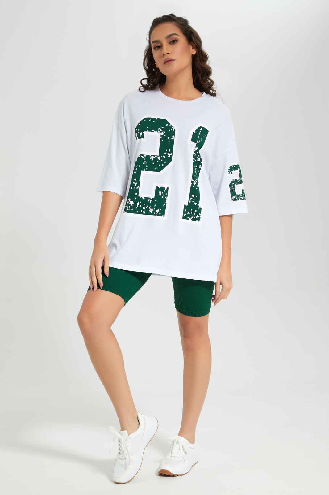Redtag-White-Oversized-Placement-print-T-shirt-Category:T-Shirts,-Colour:White,-Deals:New-In,-Filter:Women's-Clothing,-New-In-Women-APL,-Non-Sale,-Section:Women,-W22A,-Women-T-Shirts-Women's-
