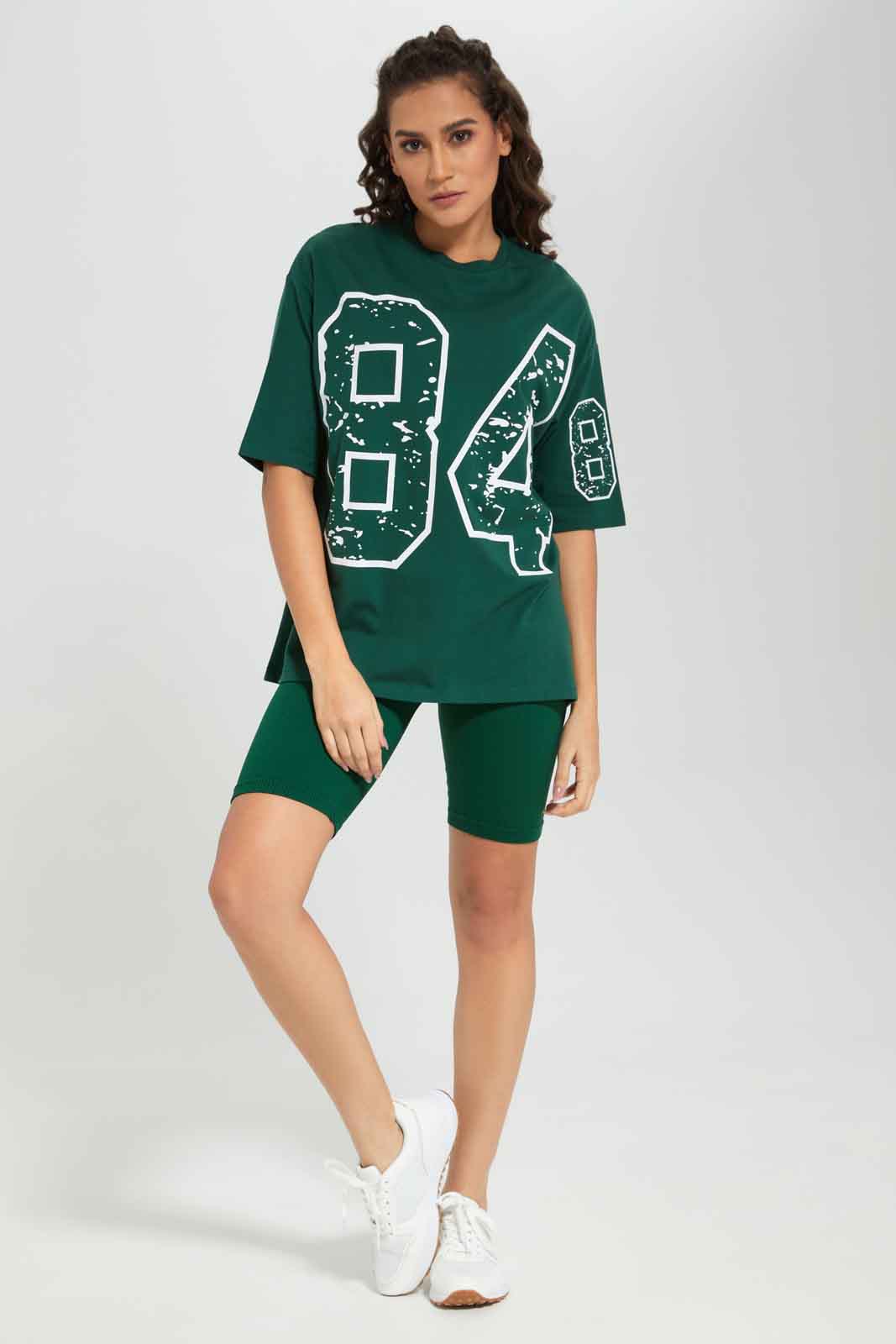 Redtag-Green-oversized-placement-print-T-shirt-Category:T-Shirts,-Colour:Green,-Deals:New-In,-Filter:Women's-Clothing,-New-In-Women-APL,-Non-Sale,-Section:Women,-W22A,-Women-T-Shirts-Women's-