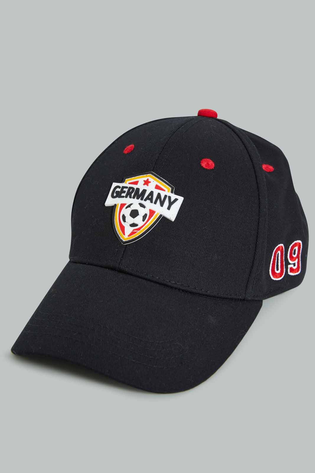 Redtag-Black-Germany-Football-Cap-BOY-Caps-&-Hats,-Category:Caps-&-Hats,-Colour:Black,-Filter:Boys-Accessories,-New-In,-New-In-BOY-ACC,-Non-Sale,-Section:Boys-(0-to-14Yrs),-W22A-Boys-