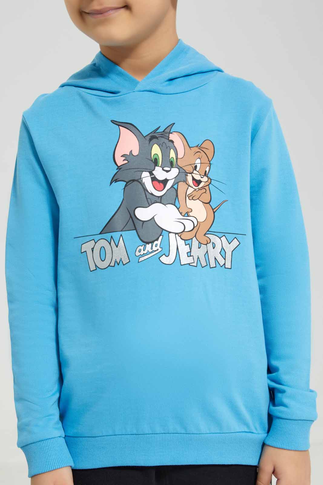 Redtag-Pale-Blue-Tom-&-Jerry-Hooded-Sweatshirt-BOY-Sweatshirts,-Category:Sweatshirts,-CHR,-Colour:Blue,-Deals:New-In,-Filter:Boys-(2-to-8-Yrs),-New-In-BOY-APL,-Non-Sale,-Section:Boys-(0-to-14Yrs),-TBL,-W22A-Boys-2 to 8 Years